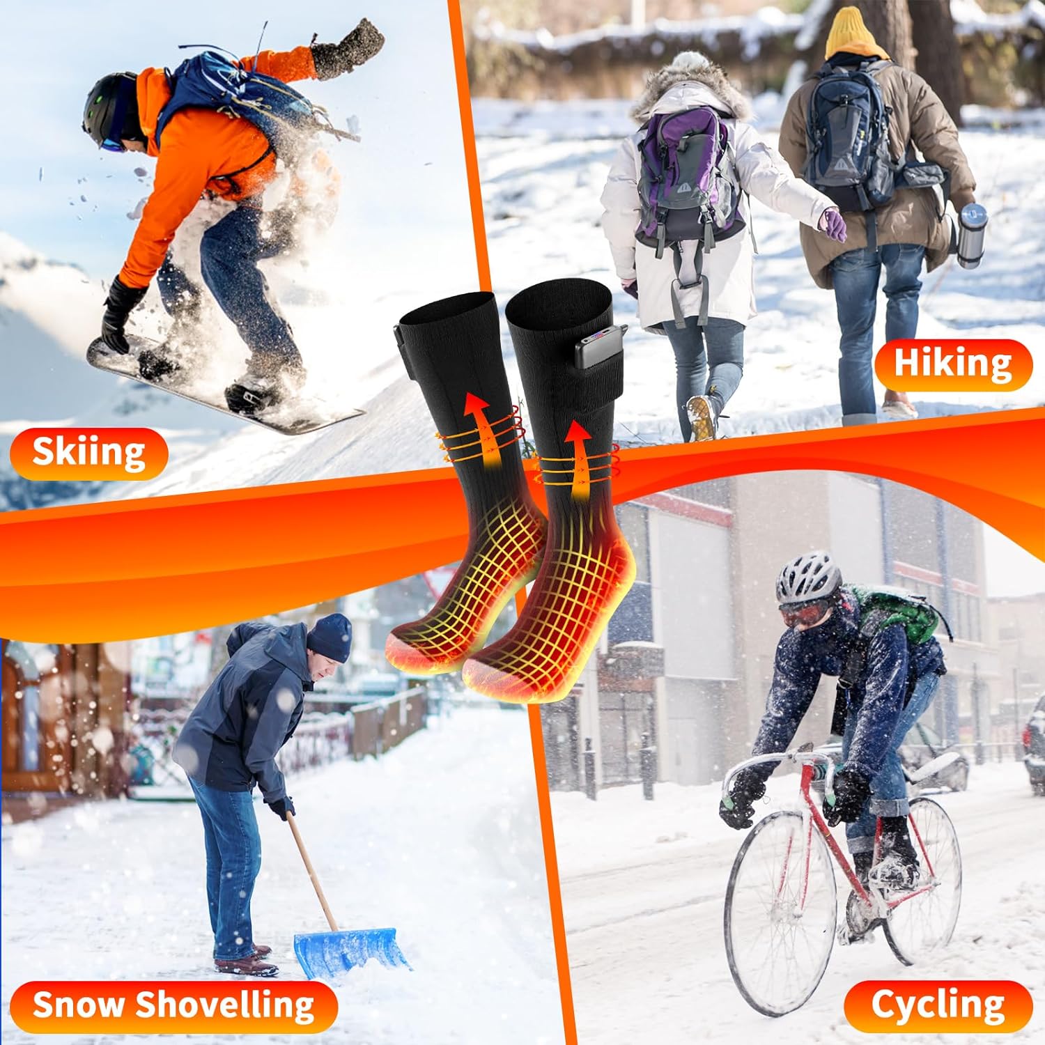 Osmo Beheizbare Socken 2.0